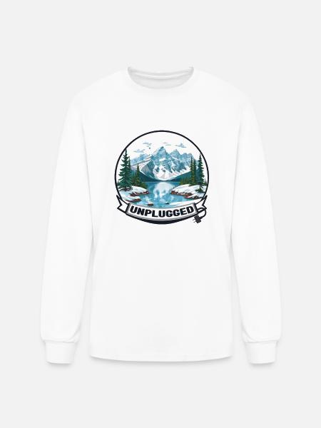 Camping Without Tech! - Men's Long Sleeve T-Shirt - white