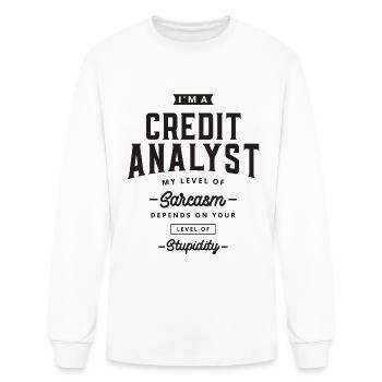 Credit Analyst Funny Job Title - Men's Long Sleeve T-Shirt - white - Front