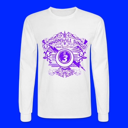 Vintage Cannonball Bingo Crest Purple - Men's Long Sleeve T-Shirt