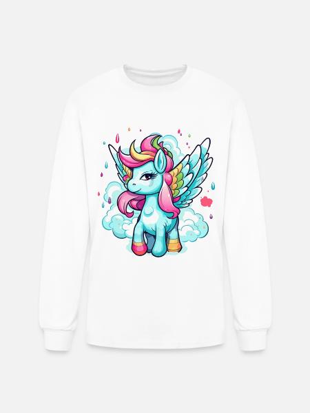 Pegasus - Men's Long Sleeve T-Shirt - white