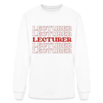 Lecturer Teacher Instructor Speaker Educator - Men's Long Sleeve T-Shirt - white - Front