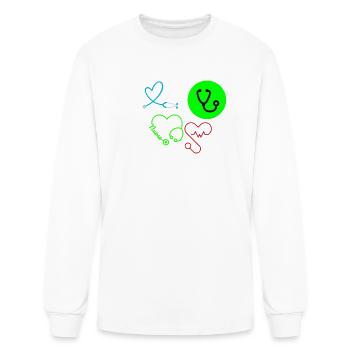 Stethoscope - Men's Long Sleeve T-Shirt - white - Front
