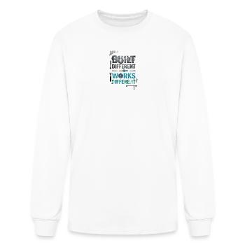 Built Different – Works Different - Men's Long Sleeve T-Shirt - white - Front