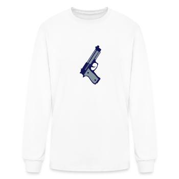 revolver gun automatic 12 - Men's Long Sleeve T-Shirt - white - Front
