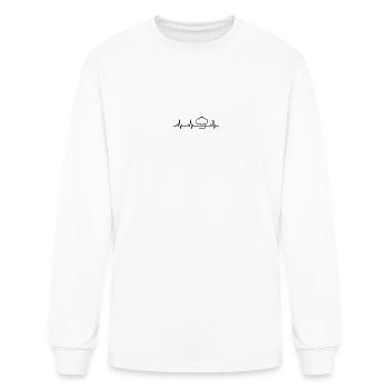 Cook Hat Heartbeat - Men's Long Sleeve T-Shirt - white - Front