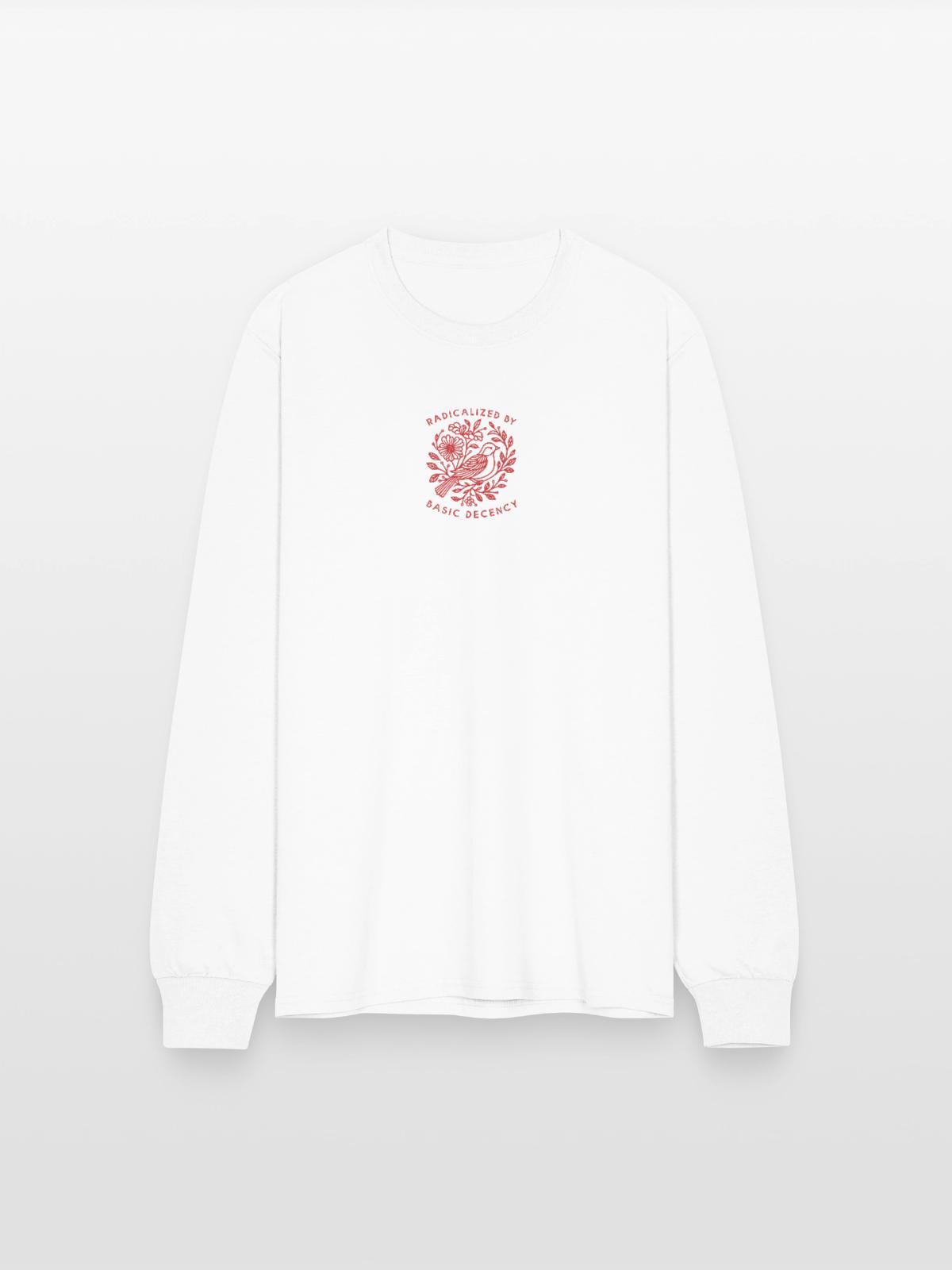 Radicalized-by-basic-decency - Men's Long Sleeve T-Shirt - white - Front