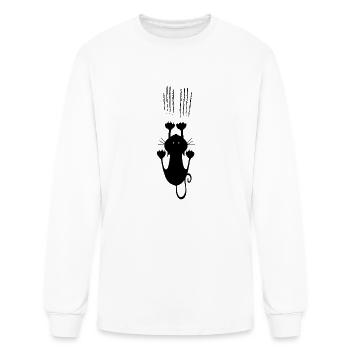Scratch Cat - Men's Long Sleeve T-Shirt - white - Front
