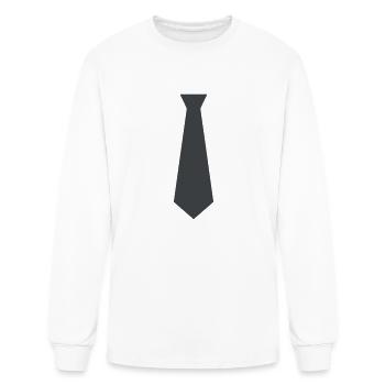 black tie - Men's Long Sleeve T-Shirt - white - Front