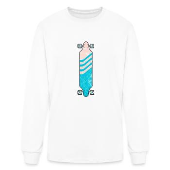 Longboard Pink Turquoise - Men's Long Sleeve T-Shirt - white - Front