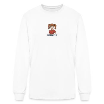 Perseverance Anime Heroine - Men's Long Sleeve T-Shirt - white - Front