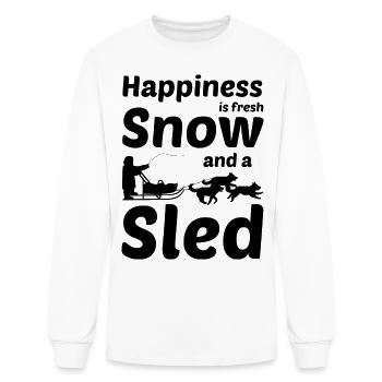 Husky Sledding Sled Dog Racing Alaskan Racers - Men's Long Sleeve T-Shirt - white - Front