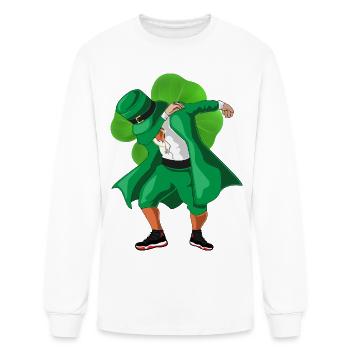 The Mischievous Emerald Guardian - Men's Long Sleeve T-Shirt - white - Front