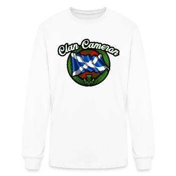 Clan Cameron Tartan Scottish St Andrews Flag - Men's Long Sleeve T-Shirt - white - Front