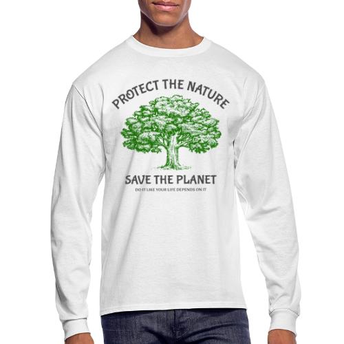 protect nature save planet - Men's Long Sleeve T-Shirt