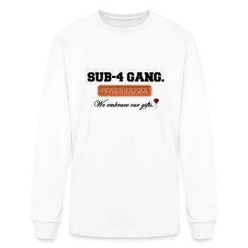 Sub-4 Gang - Men's Long Sleeve T-Shirt - white - Front