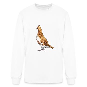 Ruffed Grouse State Bird of Pennsylvania - Men's Long Sleeve T-Shirt - white - Front
