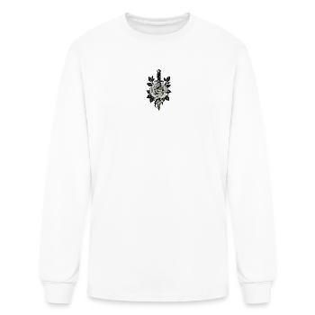 dagger and rose - Men's Long Sleeve T-Shirt - white - Front