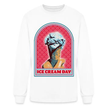 Ice Cream Day – Pop Art Cone - Men's Long Sleeve T-Shirt - white - Front
