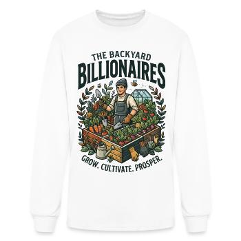 Backyard Billionaire Garden Art - Men's Long Sleeve T-Shirt - white - Front