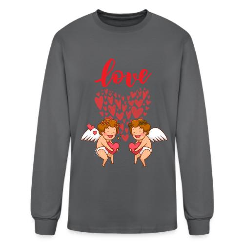Cupid Love Designs, cupid love angel vibration. - Men's Long Sleeve T-Shirt