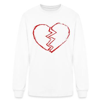 broken heart - Men's Long Sleeve T-Shirt - white - Front