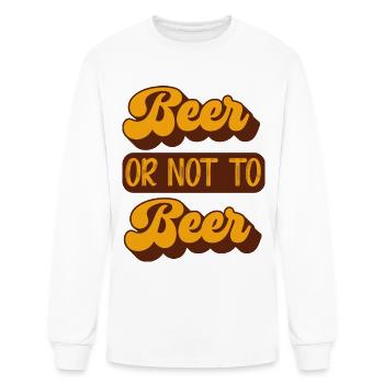 Beer or not to beer. Retro style design. - Men's Long Sleeve T-Shirt - white - Front