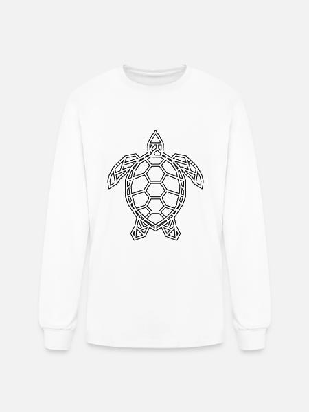 turtle polygon - Men's Long Sleeve T-Shirt - white