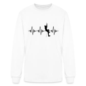 climb heartbeat - Men's Long Sleeve T-Shirt - white - Front