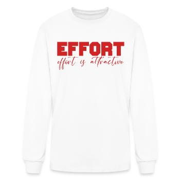 effort is attractive - Men's Long Sleeve T-Shirt - white - Front