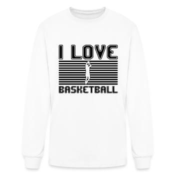 I love basketball - Men's Long Sleeve T-Shirt - white - Front