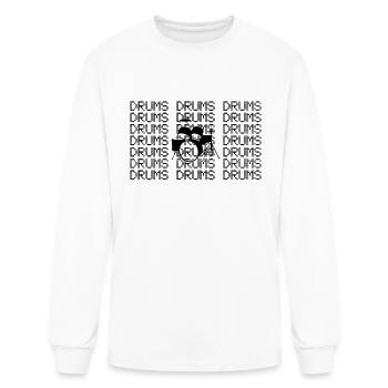 drums - Men's Long Sleeve T-Shirt - white - Front
