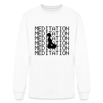 meditation - Men's Long Sleeve T-Shirt - white - Front