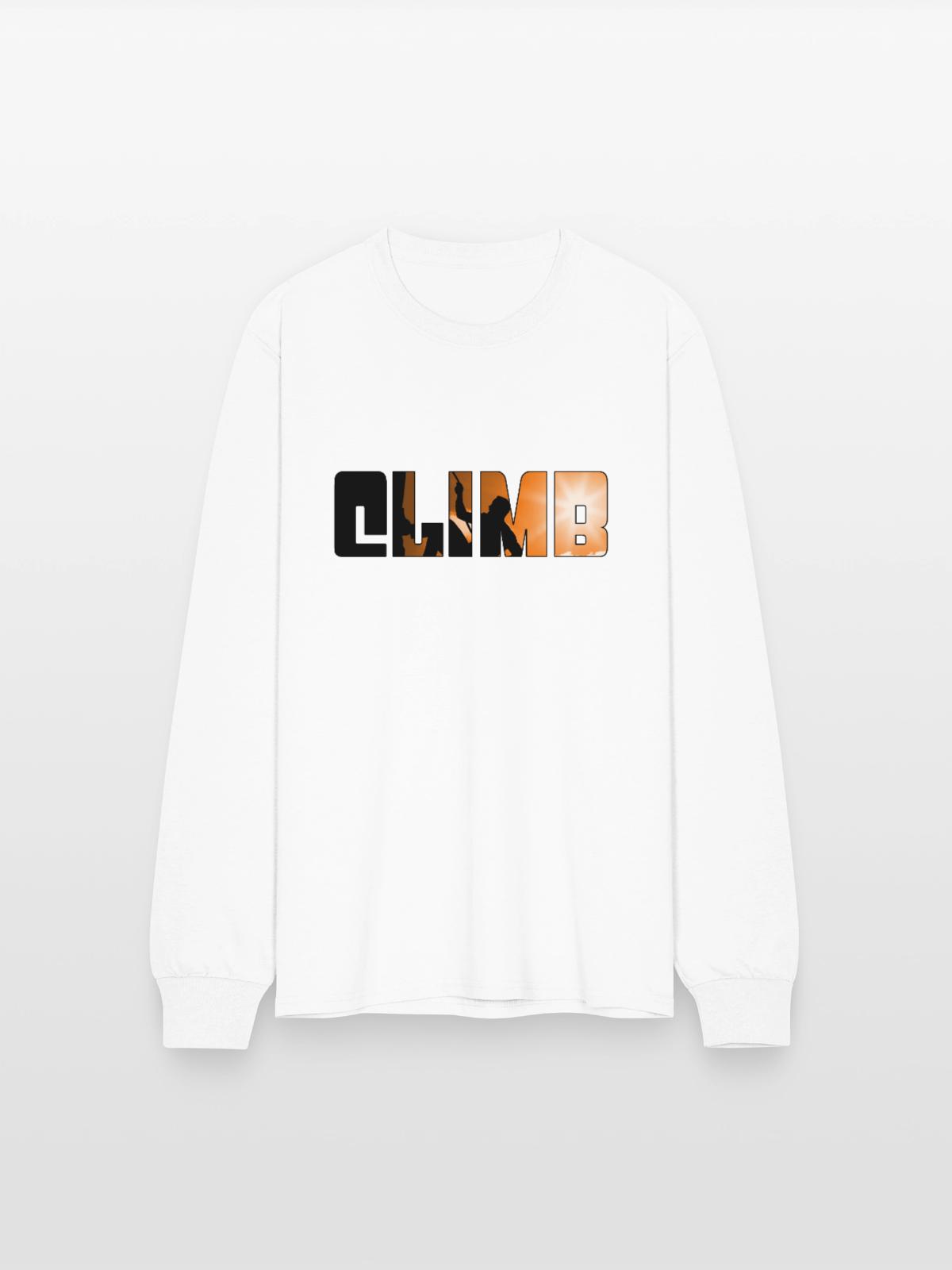 climb - Men's Long Sleeve T-Shirt - white - Front