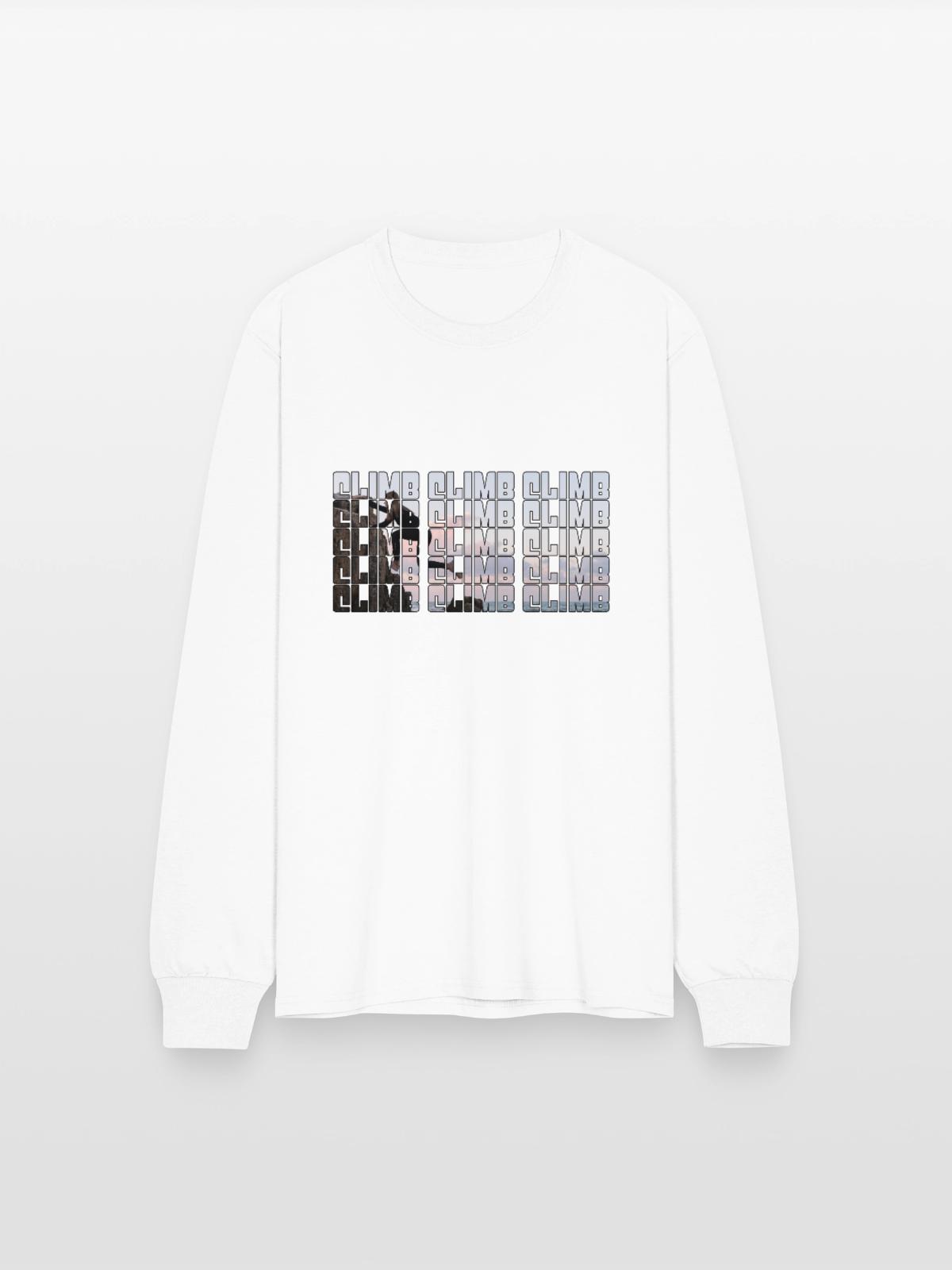 climb - Men's Long Sleeve T-Shirt - white - Front