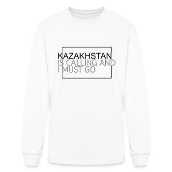 kazakhstan saying - Men's Long Sleeve T-Shirt - white - Front