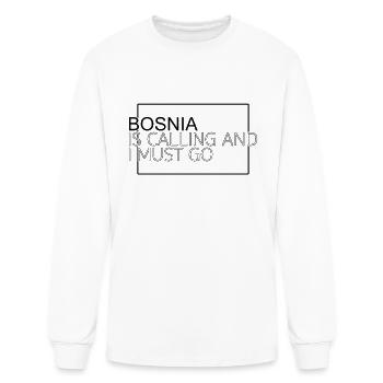 bosnia saying - Men's Long Sleeve T-Shirt - white - Front