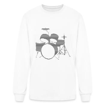 drums - Men's Long Sleeve T-Shirt - white - Front