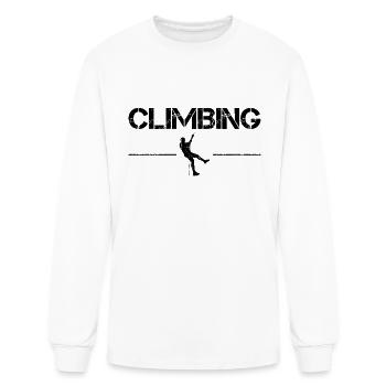 climbing - Men's Long Sleeve T-Shirt - white - Front
