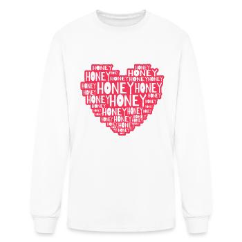 honey - Men's Long Sleeve T-Shirt - white - Front