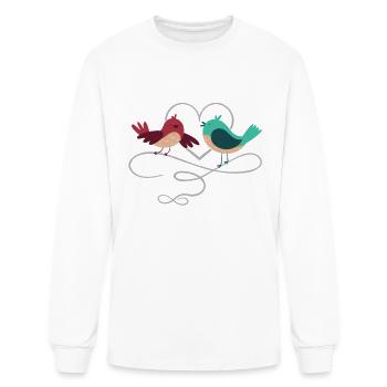 loving couple - Men's Long Sleeve T-Shirt - white - Front