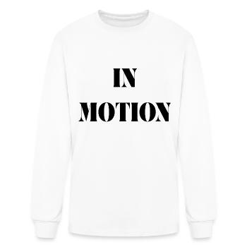 IN MOTION (BLACK PRINT) - Men's Long Sleeve T-Shirt - white - Front