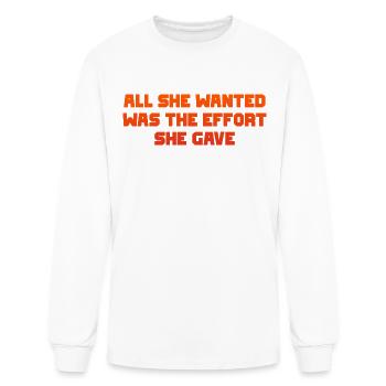 effort is attractive - Men's Long Sleeve T-Shirt - white - Front
