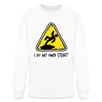 My Own Stunt Signage - Men's Long Sleeve T-Shirt - white - Front