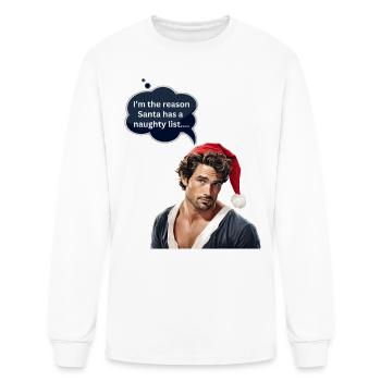 Christmas Nice Cute and Handsome Man - Men's Long Sleeve T-Shirt - white - Front