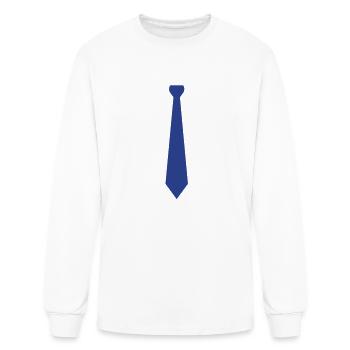 Tie - Men's Long Sleeve T-Shirt - white - Front