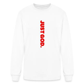 Just God - Men's Long Sleeve T-Shirt - white - Front
