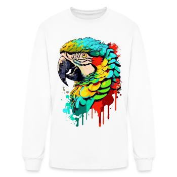 Parrot Lover - Ara Parrot Head - Parrot Fans - Men's Long Sleeve T-Shirt - white - Front
