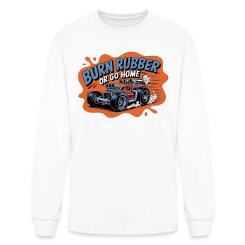 Burn Rubber Hot Rod - Men's Long Sleeve T-Shirt - white - Front
