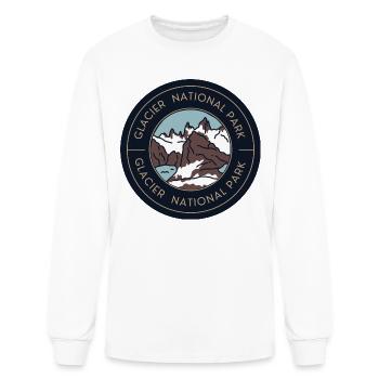 Parc national des Glaciers - T-shirt à manches longues Homme - blanc - Devant