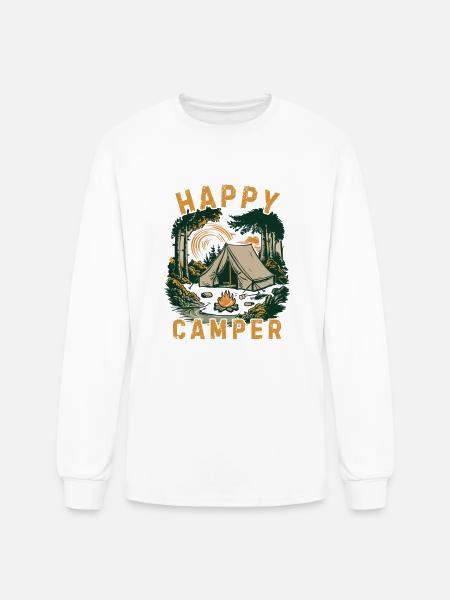 Happy Camper - Camping Lover - Men's Long Sleeve T-Shirt - white